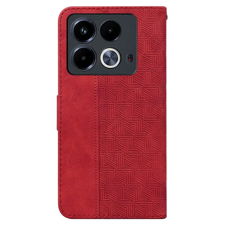 For Infinix Note 40 Phone Case Geometry Pattern Wallet Leather Flip Cover