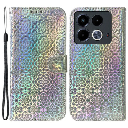 For Infinix Note 40 Stand Case Dazzling Flower Leather Phone Cover