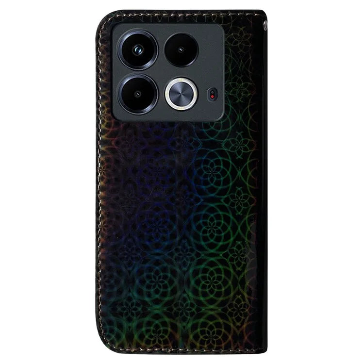 For Infinix Note 40 Stand Case Dazzling Flower Leather Phone Cover