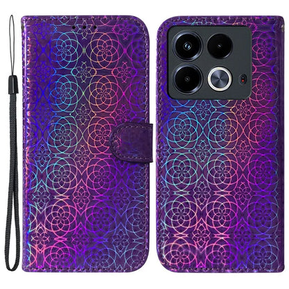 For Infinix Note 40 Stand Case Dazzling Flower Leather Phone Cover