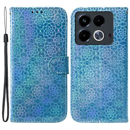For Infinix Note 40 Stand Case Dazzling Flower Leather Phone Cover
