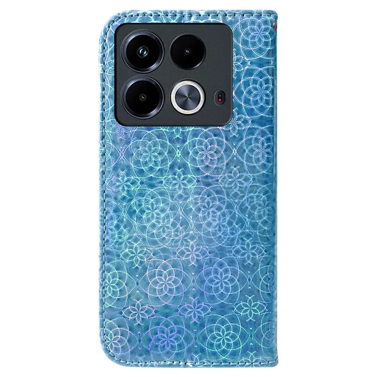 For Infinix Note 40 Stand Case Dazzling Flower Leather Phone Cover