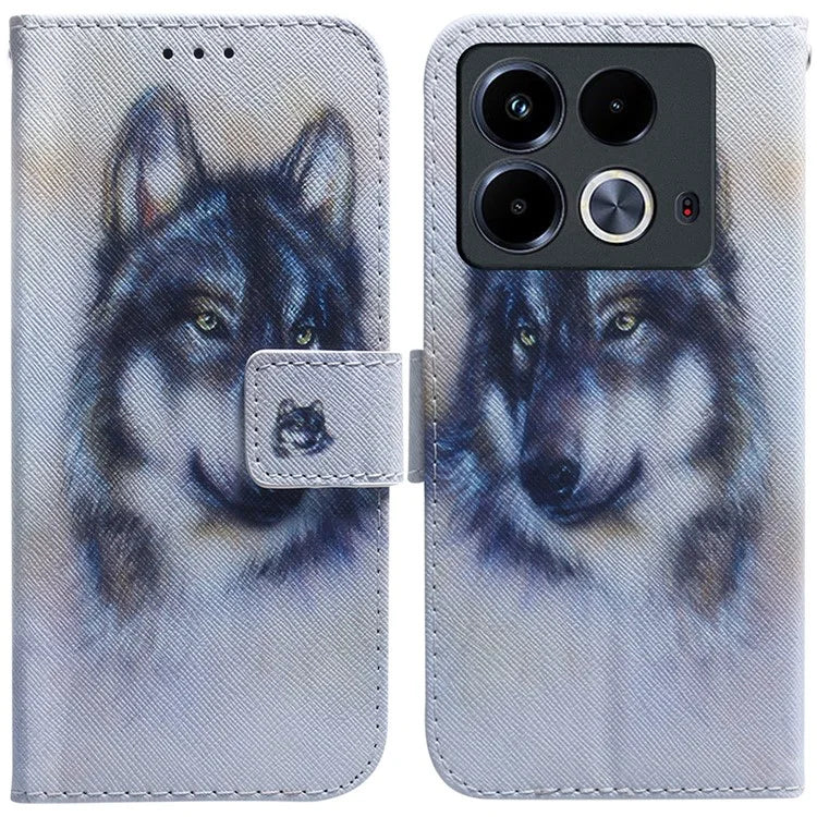 For Infinix Note 40 Phone Case Pattern Print Leather Wallet Cover