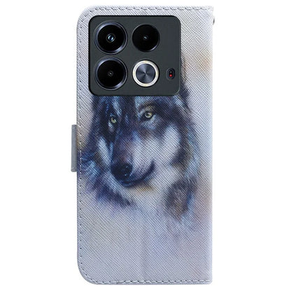 For Infinix Note 40 Phone Case Pattern Print Leather Wallet Cover