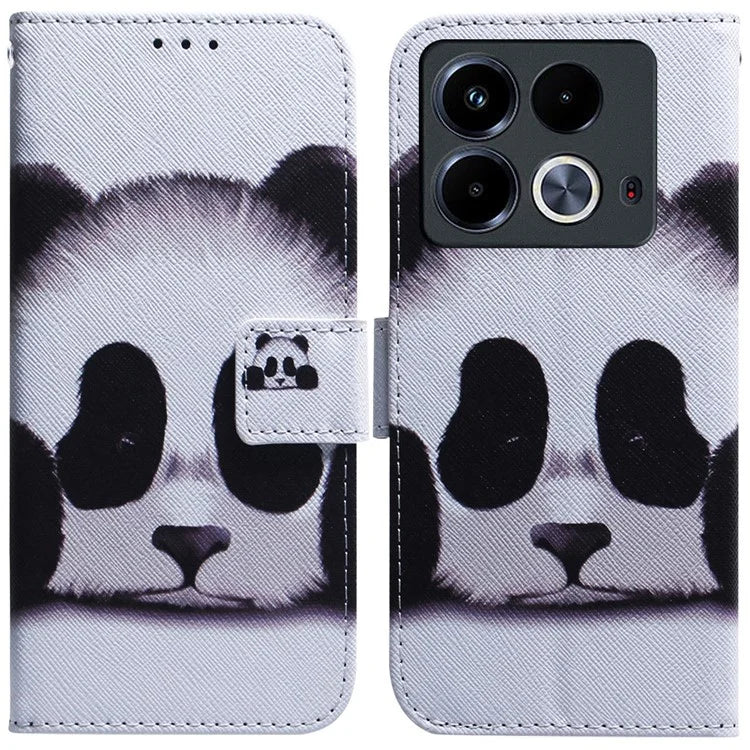 For Infinix Note 40 Phone Case Pattern Print Leather Wallet Cover