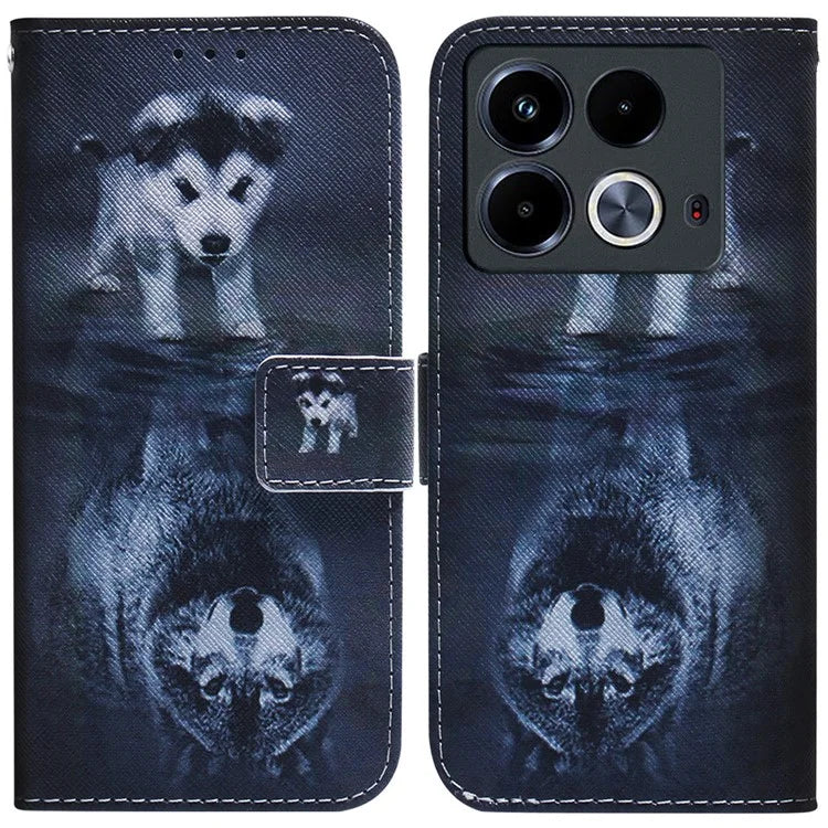 For Infinix Note 40 Phone Case Pattern Print Leather Wallet Cover