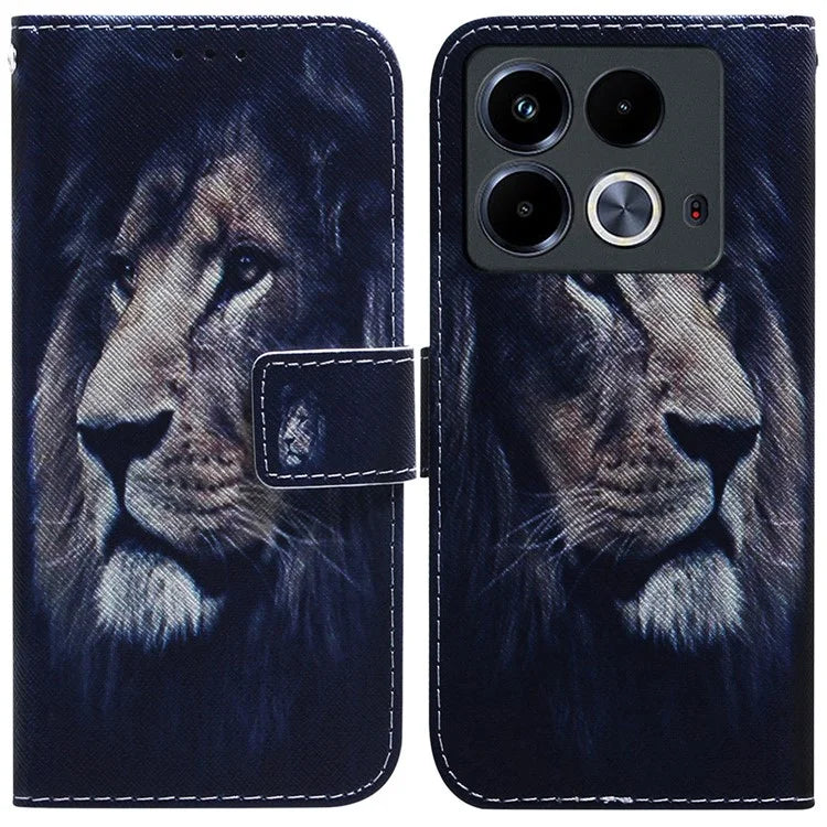 For Infinix Note 40 Phone Case Pattern Print Leather Wallet Cover