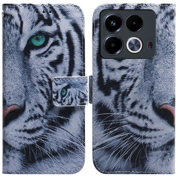 For Infinix Note 40 Phone Case Pattern Print Leather Wallet Cover