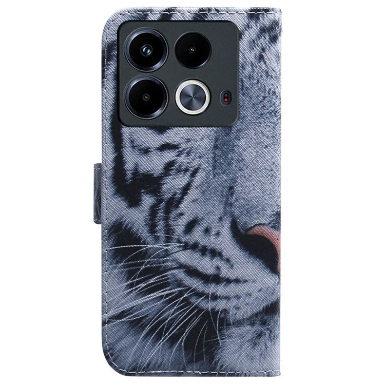 For Infinix Note 40 Phone Case Pattern Print Leather Wallet Cover