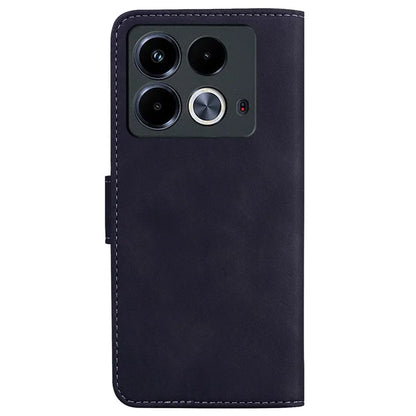 For Infinix Note 40 Phone Case Solid Color Leather Cover with Wallet