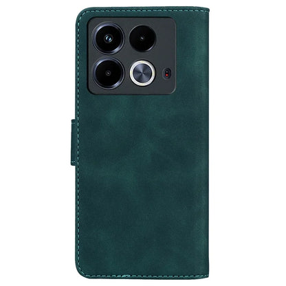 For Infinix Note 40 Phone Case Solid Color Leather Cover with Wallet