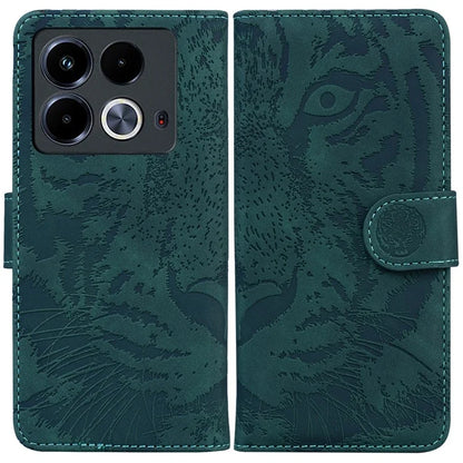 For Infinix Note 40 Case Tiger Imprint Stand Leather Phone Cover