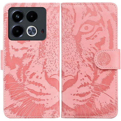 For Infinix Note 40 Case Tiger Imprint Stand Leather Phone Cover