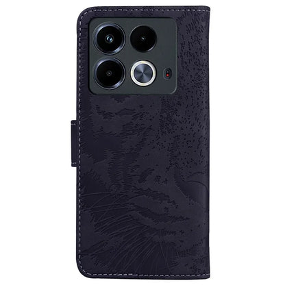 For Infinix Note 40 Case Tiger Imprint Stand Leather Phone Cover