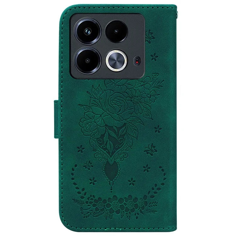 For Infinix Note 40 Phone Case Shockproof Leather Cover Pattern Imprint