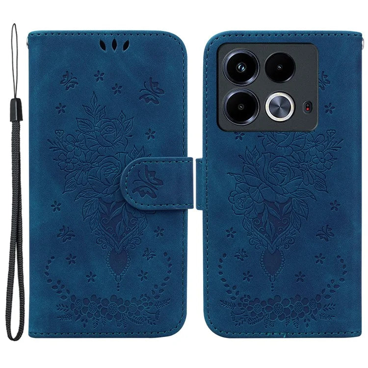 For Infinix Note 40 Phone Case Shockproof Leather Cover Pattern Imprint