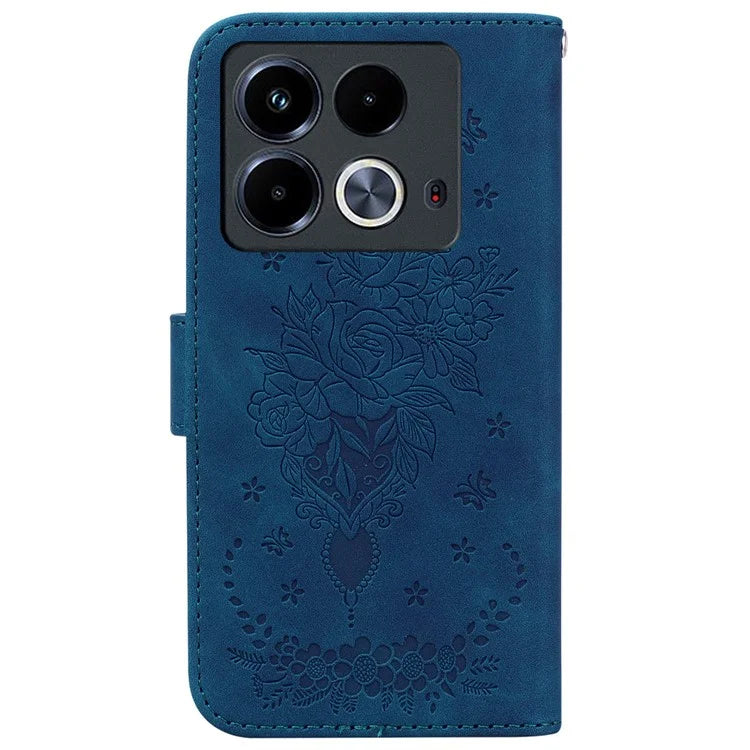 For Infinix Note 40 Phone Case Shockproof Leather Cover Pattern Imprint