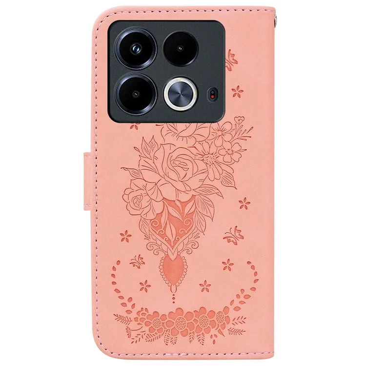 For Infinix Note 40 Phone Case Shockproof Leather Cover Pattern Imprint