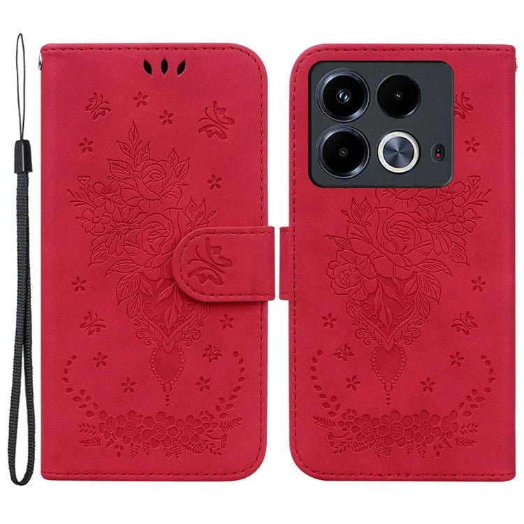 For Infinix Note 40 Phone Case Shockproof Leather Cover Pattern Imprint