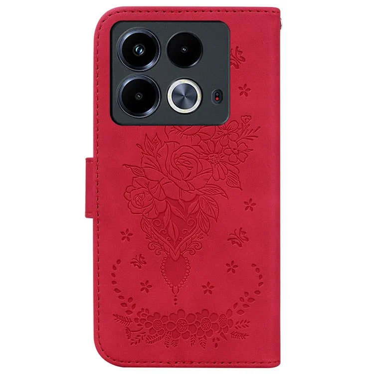 For Infinix Note 40 Phone Case Shockproof Leather Cover Pattern Imprint