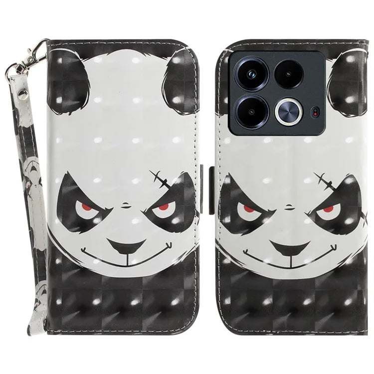 For Infinix Note 40 Phone Case 3D Pattern Print Leather Flip Wallet Cover