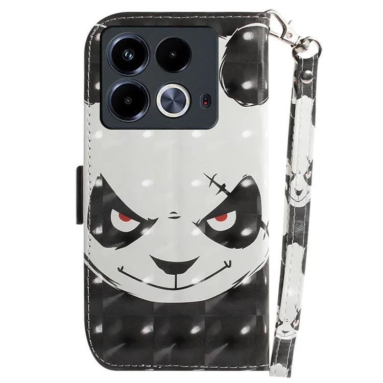 For Infinix Note 40 Phone Case 3D Pattern Print Leather Flip Wallet Cover