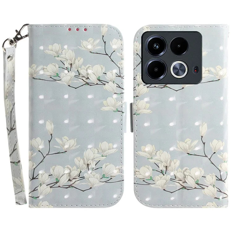 For Infinix Note 40 Phone Case 3D Pattern Print Leather Flip Wallet Cover