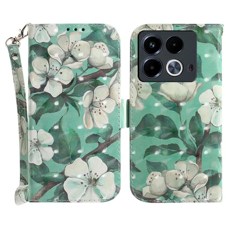 For Infinix Note 40 Phone Case 3D Pattern Print Leather Flip Wallet Cover