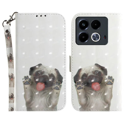 For Infinix Note 40 Phone Case 3D Pattern Print Leather Flip Wallet Cover