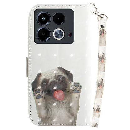 For Infinix Note 40 Phone Case 3D Pattern Print Leather Flip Wallet Cover