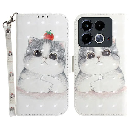 For Infinix Note 40 Phone Case 3D Pattern Print Leather Flip Wallet Cover