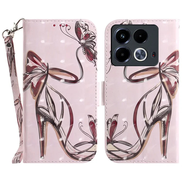 For Infinix Note 40 Phone Case 3D Pattern Print Leather Flip Wallet Cover