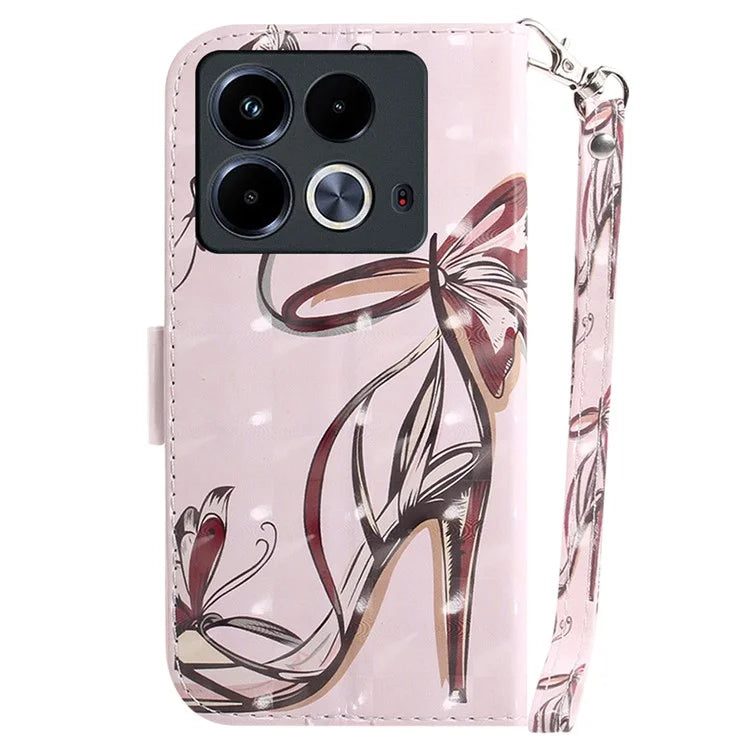 For Infinix Note 40 Phone Case 3D Pattern Print Leather Flip Wallet Cover