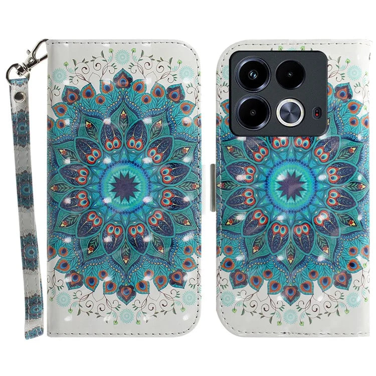 For Infinix Note 40 Phone Case 3D Pattern Print Leather Flip Wallet Cover
