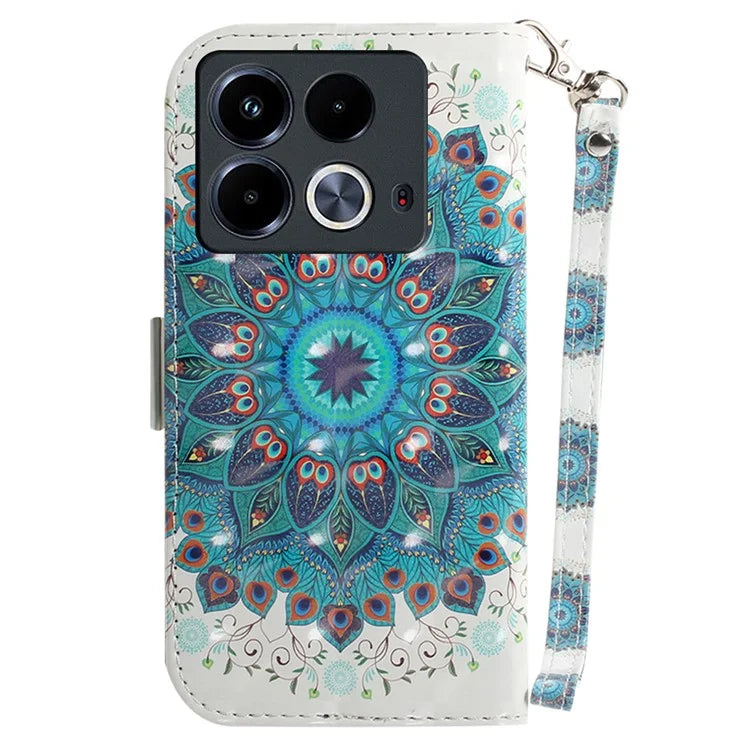 For Infinix Note 40 Phone Case 3D Pattern Print Leather Flip Wallet Cover
