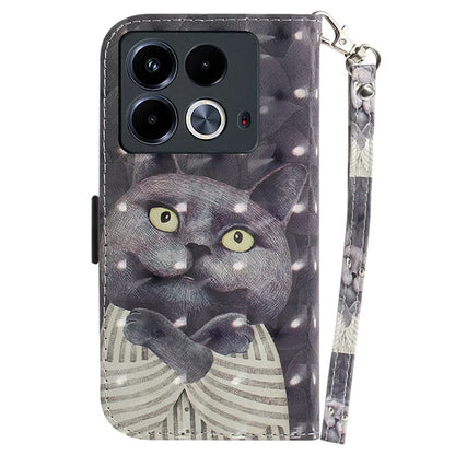 For Infinix Note 40 Phone Case 3D Pattern Print Leather Flip Wallet Cover