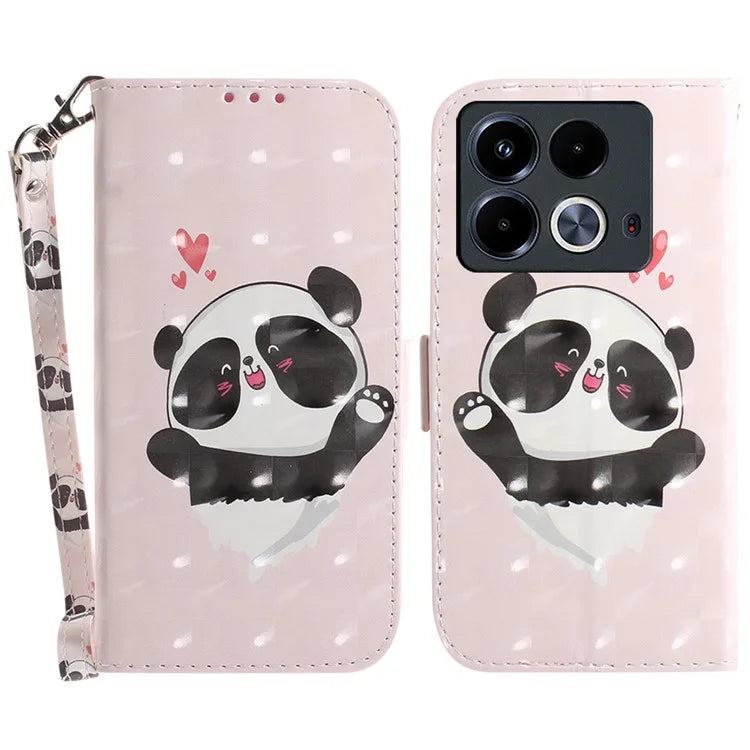 For Infinix Note 40 Phone Case 3D Pattern Print Leather Flip Wallet Cover