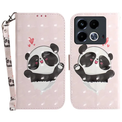 For Infinix Note 40 Phone Case 3D Pattern Print Leather Flip Wallet Cover