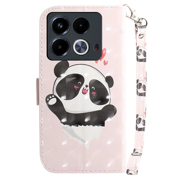 For Infinix Note 40 Phone Case 3D Pattern Print Leather Flip Wallet Cover