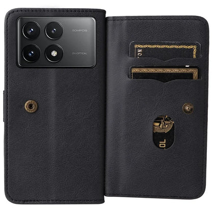 KT Multi-Functional Series-1 For Xiaomi Redmi K70 5G / K70 Pro 5G / Poco F6 Pro 5G Leather Case 10 Card Slots