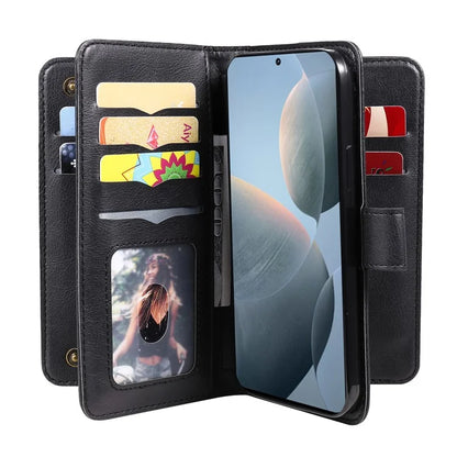 KT Multi-Functional Series-1 For Xiaomi Redmi K70 5G / K70 Pro 5G / Poco F6 Pro 5G Leather Case 10 Card Slots