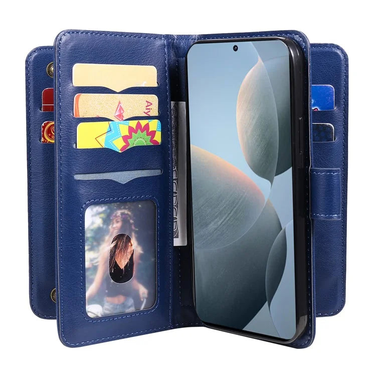 KT Multi-Functional Series-1 For Xiaomi Redmi K70 5G / K70 Pro 5G / Poco F6 Pro 5G Leather Case 10 Card Slots