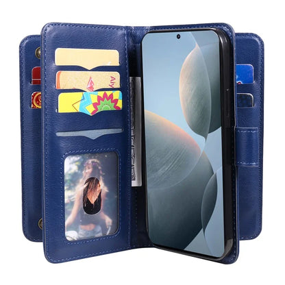 KT Multi-Functional Series-1 For Xiaomi Redmi K70 5G / K70 Pro 5G / Poco F6 Pro 5G Leather Case 10 Card Slots
