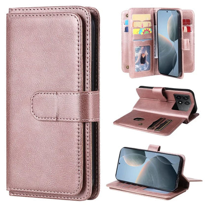 KT Multi-Functional Series-1 For Xiaomi Redmi K70 5G / K70 Pro 5G / Poco F6 Pro 5G Leather Case 10 Card Slots