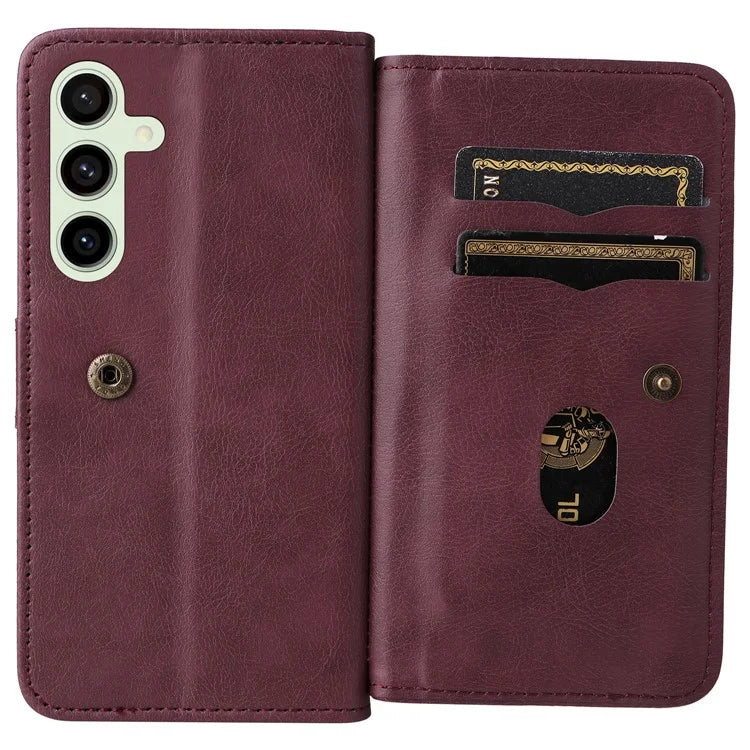 KT Multi-Functional Series-1 For Samsung Galaxy S24 FE Case Wallet PU Leather Phone Purse Bag