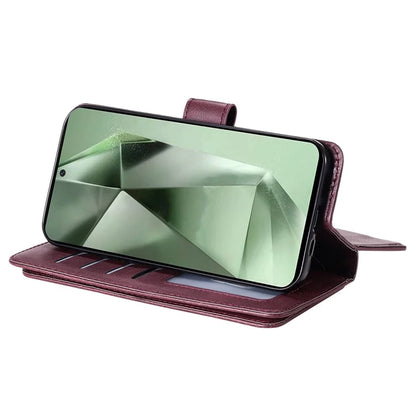 KT Multi-Functional Series-1 For Samsung Galaxy S24 FE Case Wallet PU Leather Phone Purse Bag
