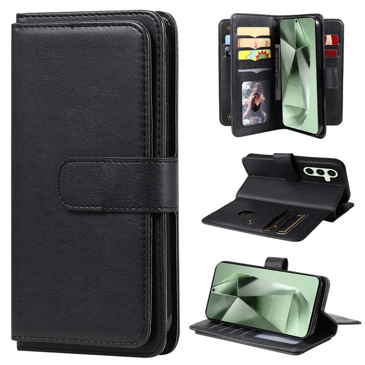 KT Multi-Functional Series-1 For Samsung Galaxy S24 FE Case Wallet PU Leather Phone Purse Bag