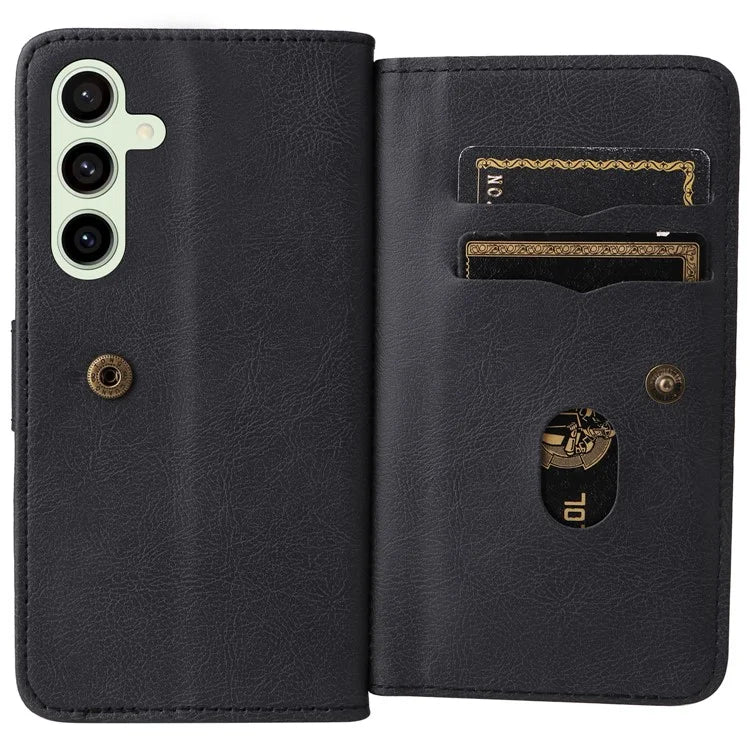 KT Multi-Functional Series-1 For Samsung Galaxy S24 FE Case Wallet PU Leather Phone Purse Bag