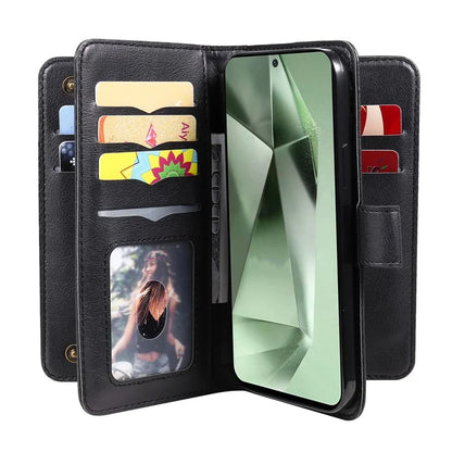 KT Multi-Functional Series-1 For Samsung Galaxy S24 FE Case Wallet PU Leather Phone Purse Bag