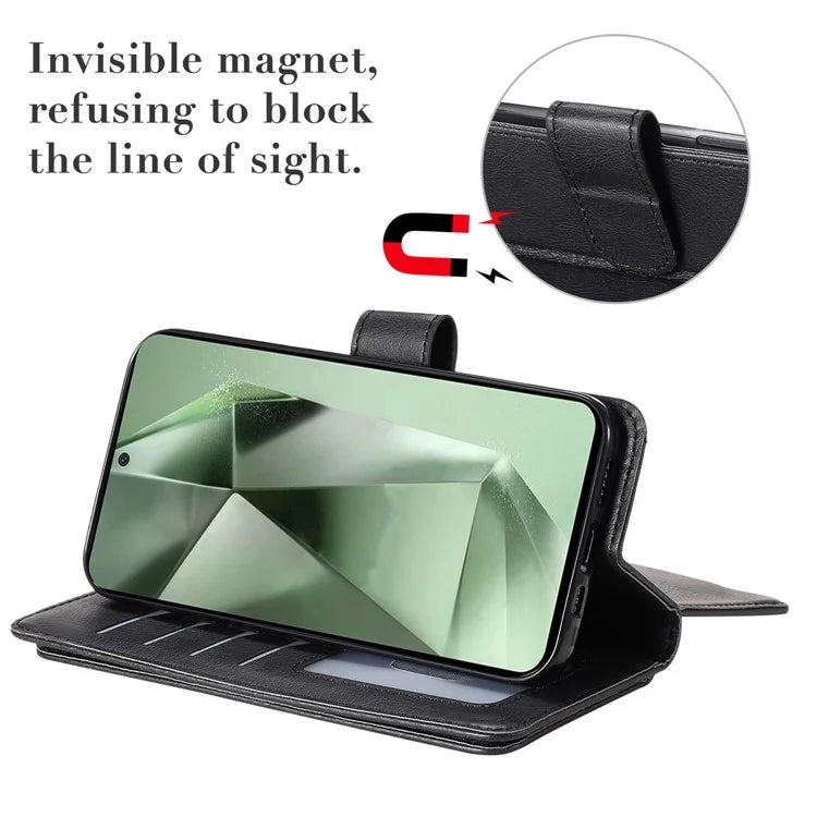 KT Multi-Functional Series-1 For Samsung Galaxy S24 FE Case Wallet PU Leather Phone Purse Bag
